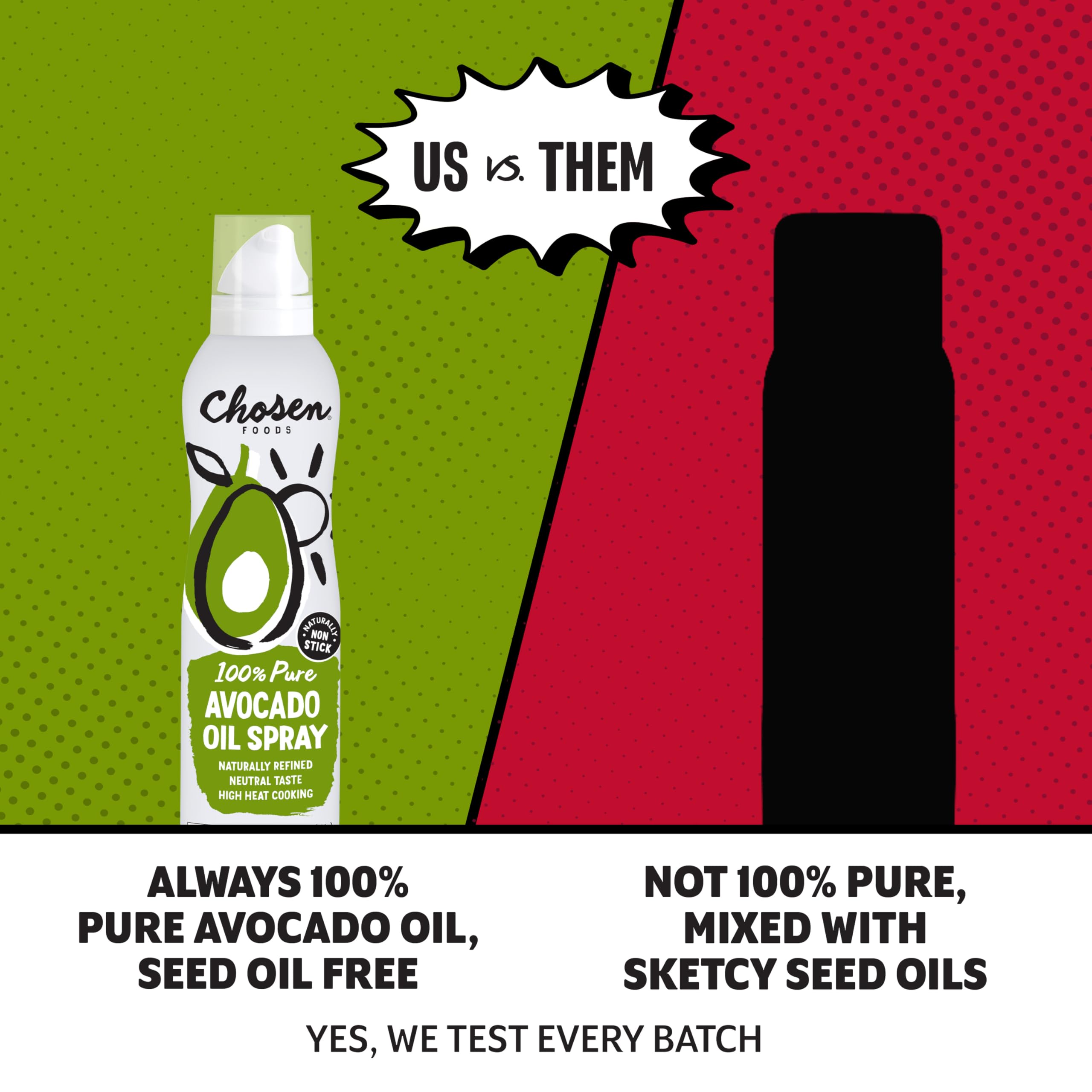 CHOSEN FOODS 100% puro olio di avocado spray, 383 g