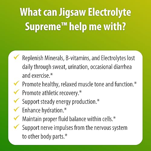 Miniatura 8 de Suplemento Jigsaw Health Electrolyte Supreme delicioso sabor a bayas amplio espectro de electrolitos  oligoelementos 60 paquetes de polvo 1 1
