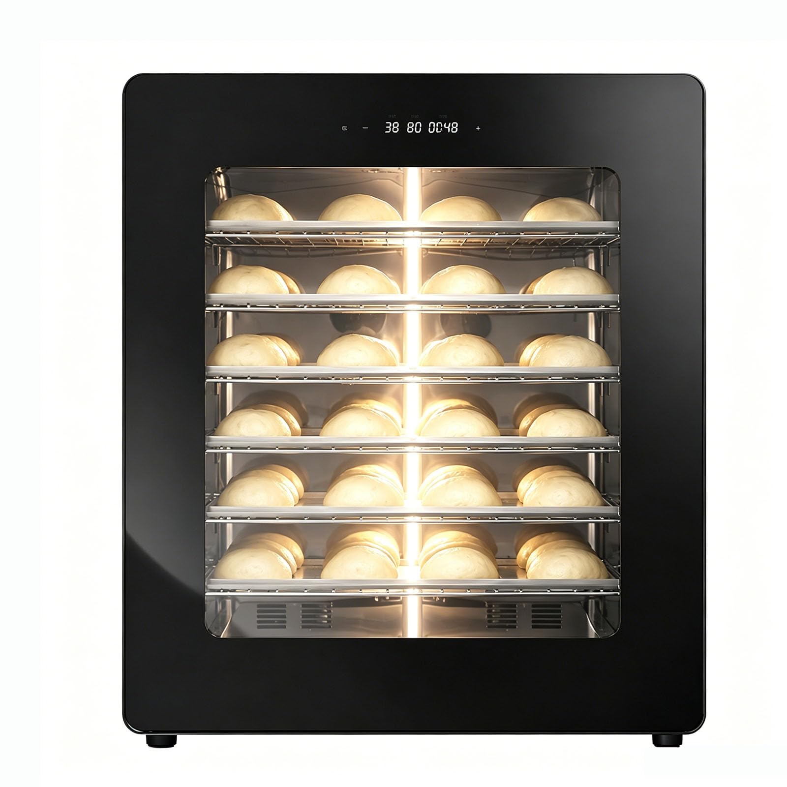 QINPI 100l Commercial Dough Proofer Box, Fermentation Cabinet With Temperature & Humidity Control, 6-tier Stainless Steel Bread Proofing Box, Yogurt Maker Incubator, Max Tray Size: 480x340mm, For
