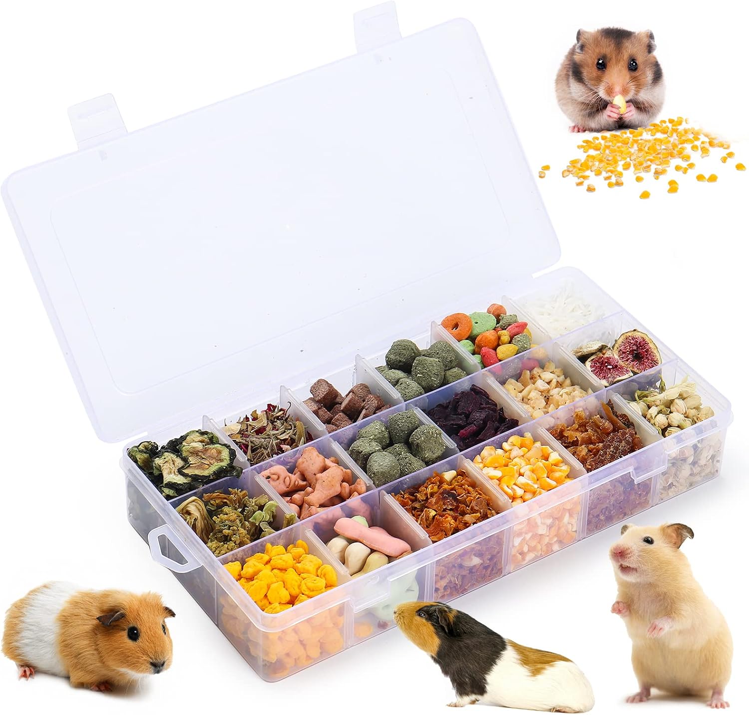 HGPOKLVT Rabbit Teething Toys, Hamster Cage Bedding, Chinchilla Nest Decoration, Teething Treats (18-L)