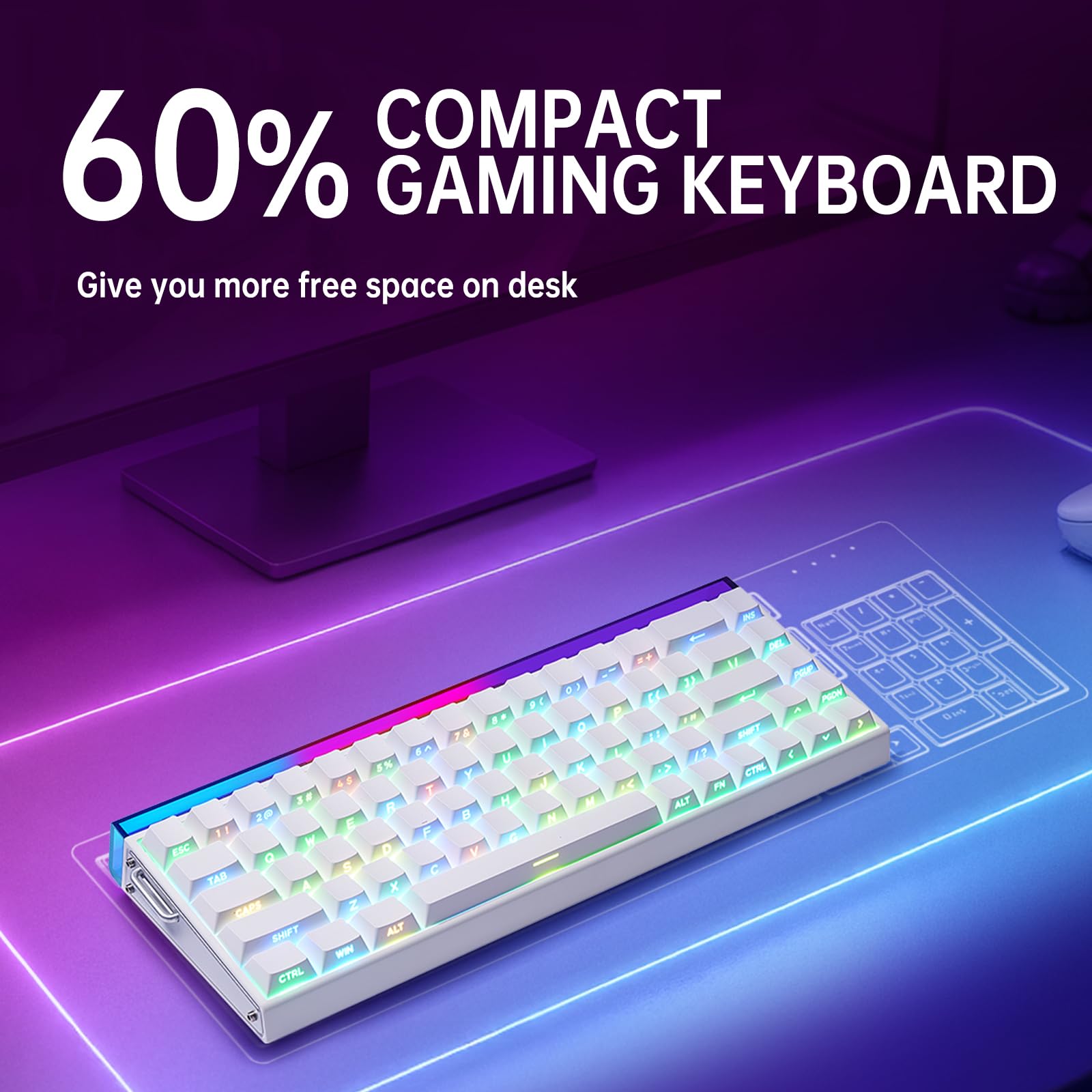 Amazon | x AULA HERO 68 HE 60% ゲーミングキーボード、ミニ