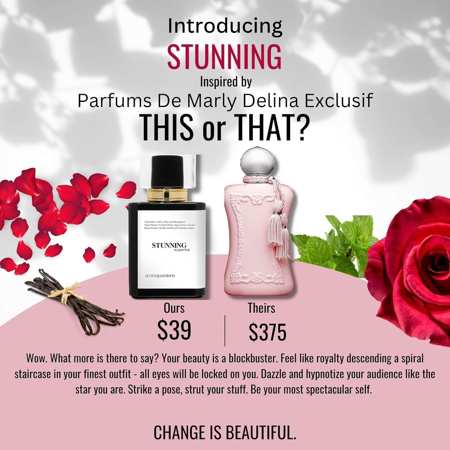 aromapassions STUNNING | Pheromone Perfume for Women | Extrait De Parfum | Long Lasting Dupe Clone Essential Oil Fragrance | Perfume De Mujer | (50 ml / 1.7 Fl Oz) - Image 7