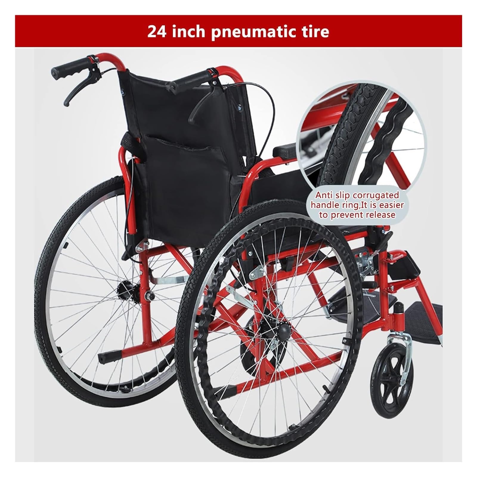 Silla De Ruedas Plegable Silla De Ruedas, Silla De Ruedas Manual Ligera, Sillas De Ruedas Plegables Ligeras, Reposapiés Abatibles, Brazos Extraíbles Y Abatibles For Facilitar La Transferencia