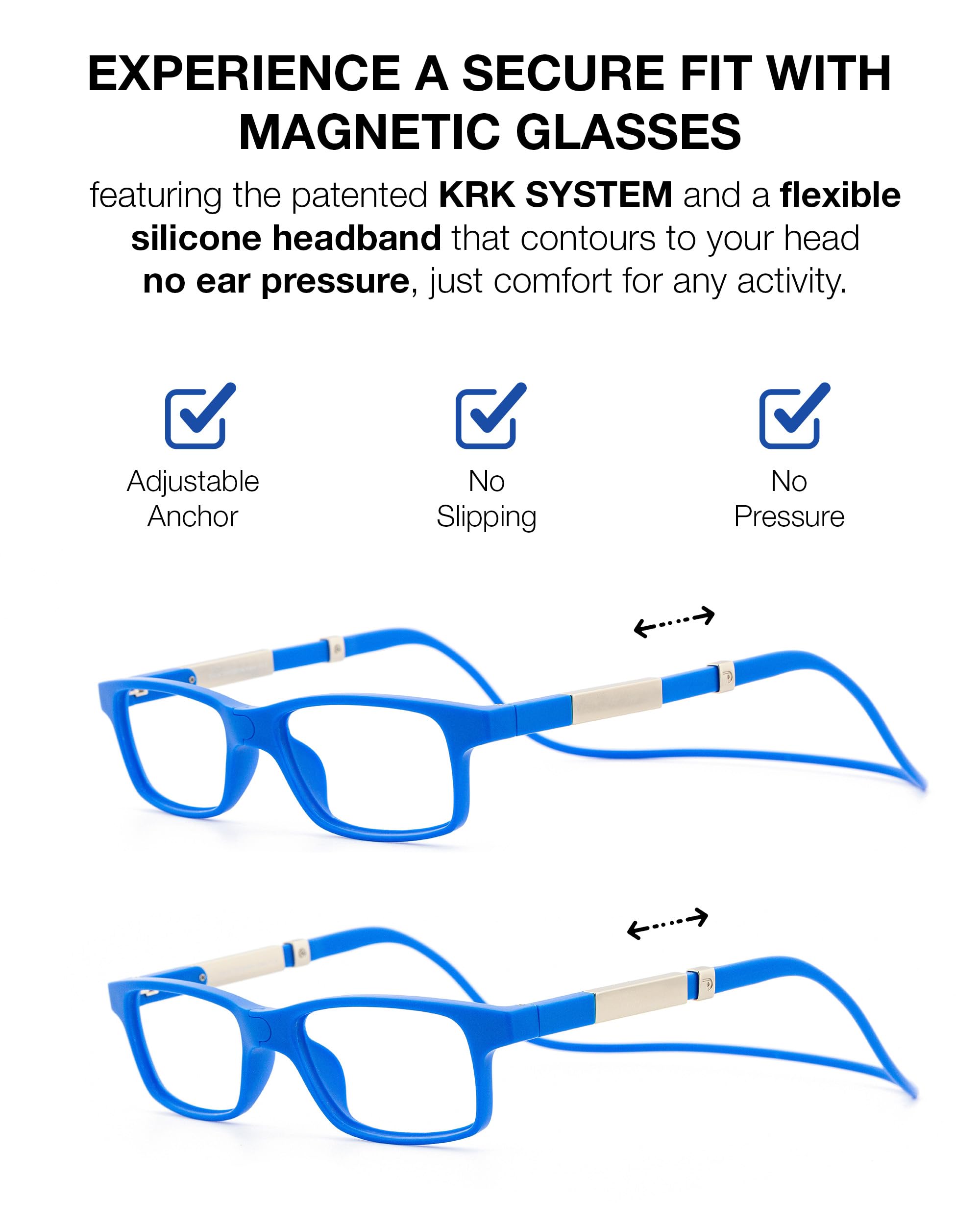 DIDINSKY Krik Occhiali da Lettura Magnetici, Anti Luce Blu | Chiusura magnetica frontale · Per leggere da vicino · Anti luce blu · Ingrandimento +1.0 a +3.0 · Custodia inclusa