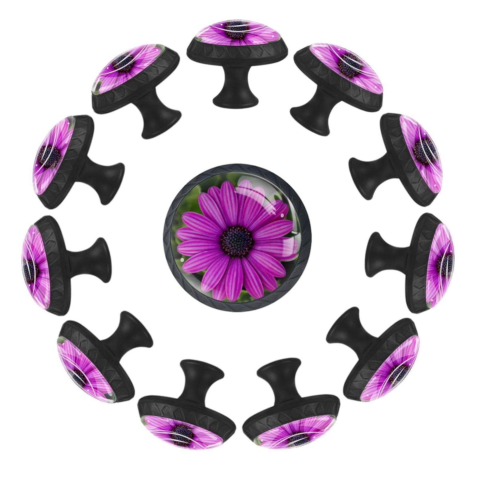 Boutons de tiroir marguerite violette 35 mm pour créer un cocon de douceur dans la crèche