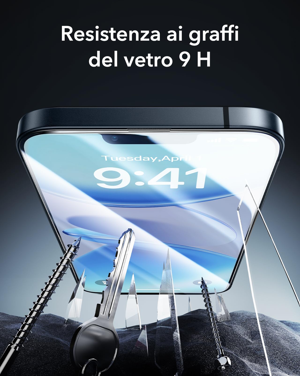 JETech Pellicola Protettiva per iPhone 16 Pro Max 6,9 Pollici, Vetro