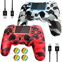 Vista 10 de SHEPUDRUC Wireless Controller for PS4, 2 Pack Remote Control Compatible with P4/Slim/Pro with Dual Vibration/Audio/Six-axis Motion Sensor/Game