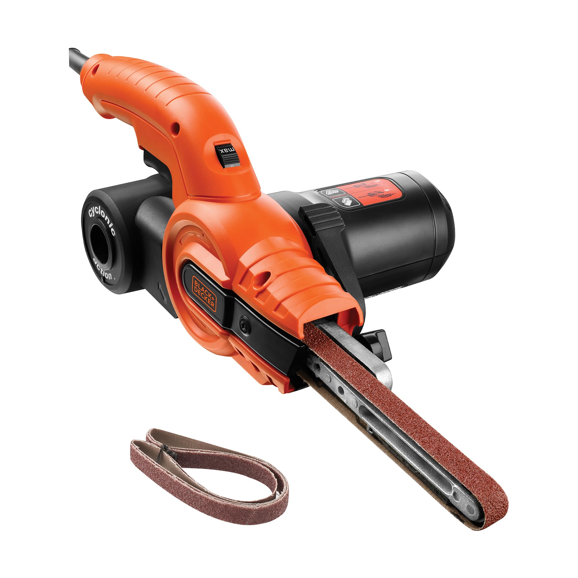 BLACK+DECKER 350W, 13mm File Sander with 3 Sanding Belts & Dust Collection System, KA900E-GB