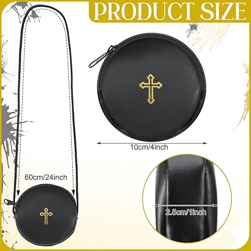 Miniatura 2 de Funda de cuero para Pyx, estuche de Pyx católico con correa para comunión, sacerdotes anfitriones, diáconos, regalos