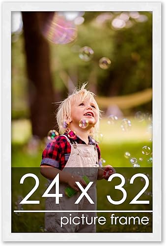 Poster Palooza Marco de 24 x 32 pulgadas, de madera de pino maciza, acrílico UV, respaldo de espuma y accesorios para colgar incluidos