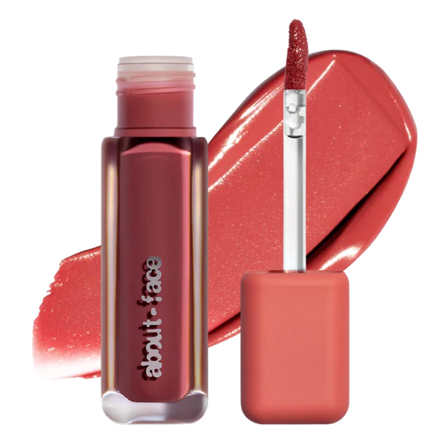 about-face Blur Matte Lip Plump – Soft-Matte Liquid Lipstick with Plumping Effect – Hydrating, Vegan, Cruelty-Free, Clean Beauty – 0.2 oz (Coquette - Rosy Peach)