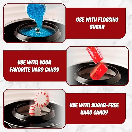 Miniatura 4 de Darice Máquina de algodón de azúcar  Retro Deluxe Cotton Candy Maker  Máquina para hacer dulces caseros  Ideal para cumpleaños, fiestas, reuniones