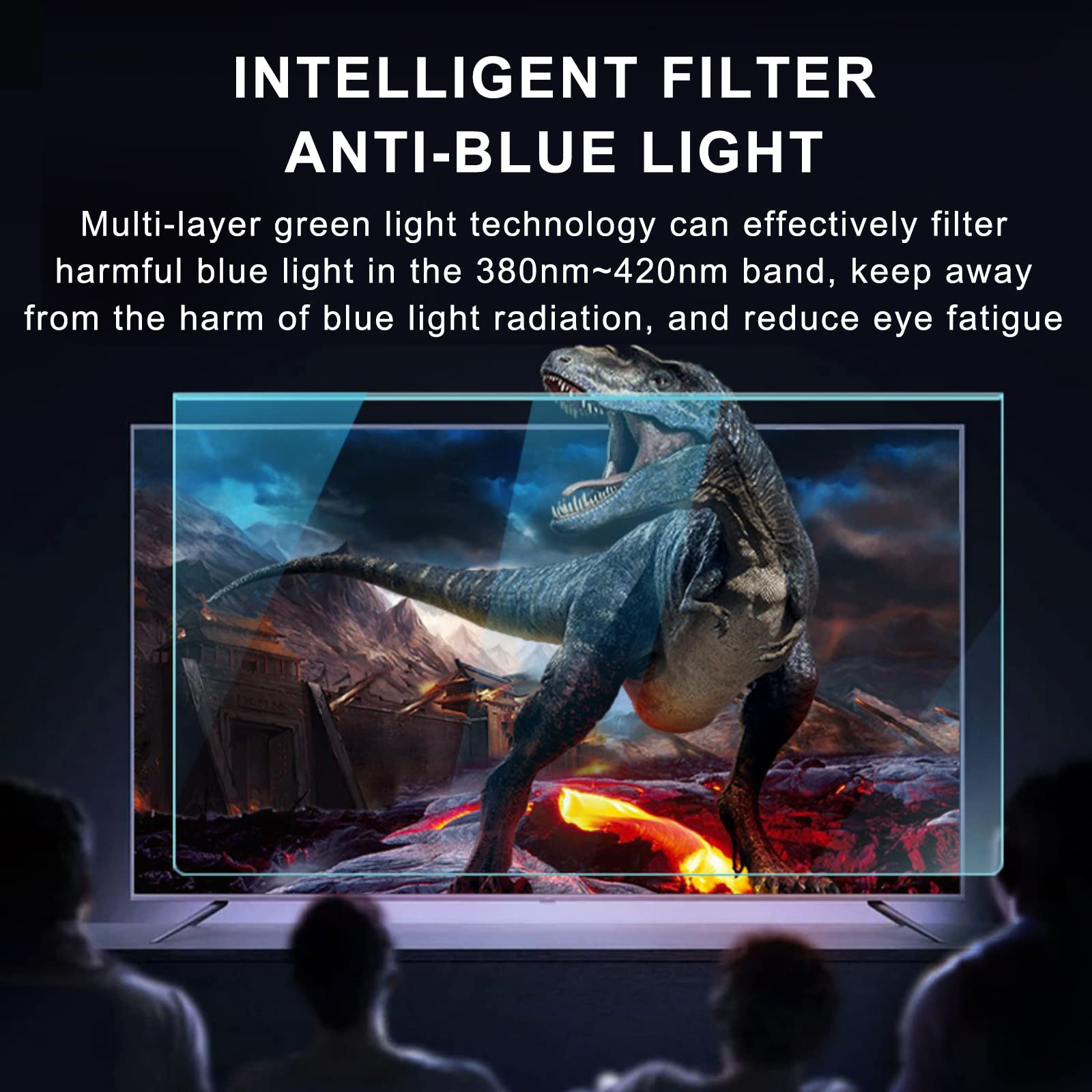 Desconocido Protector de Pantalla de TV Ultra Transparente de 32 a 75 Pulgadas para el hogar, película Mate antirradiación/antideslumbrante/antiazul/Filtro de Polvo, Que Alivia la Fatiga ocula