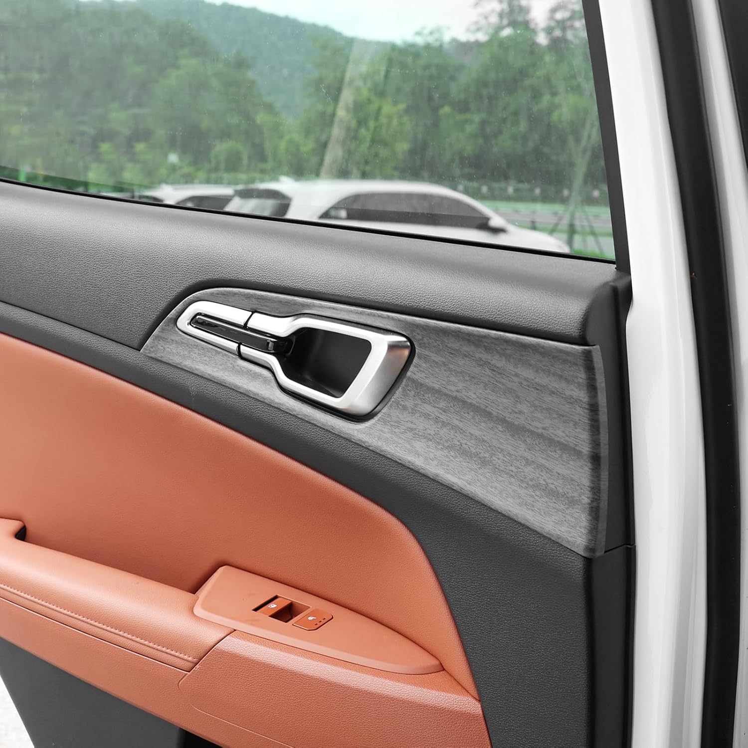 YOUTOOCAR 5PCS Door Panel Covers Trim Compatible with Kia Sportage 2023-2026 Accessories (Wood Grain)