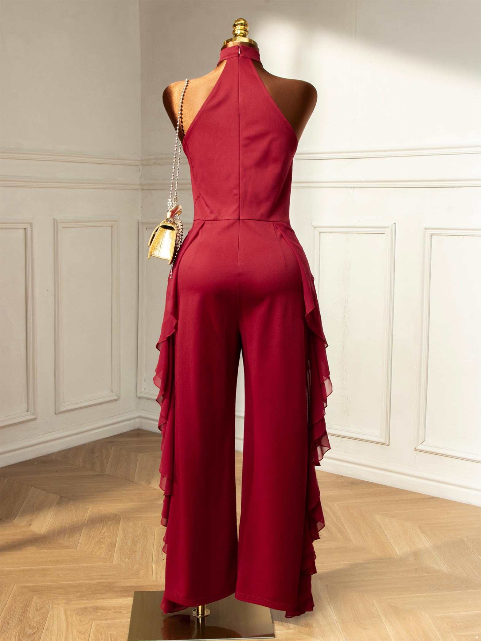 Vxuxlje Donna Salopette Con Volant Alla Moda Donne Combinazioni Signore