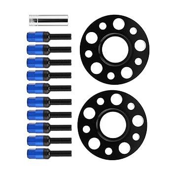Hub Flange Plate, 15mm Hub Centric Wheel Spacers Solid Reliable Forging Process for Car(blue)