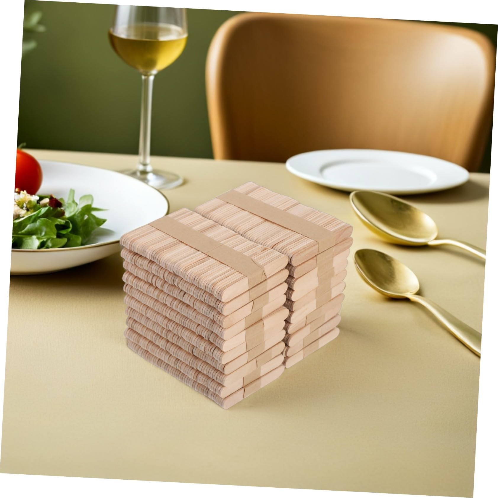 Hemobllo 1000piezas Palitos De Madera Para Manualidades De Multiusos Para Helados y Cera Materiales Para Manualidades