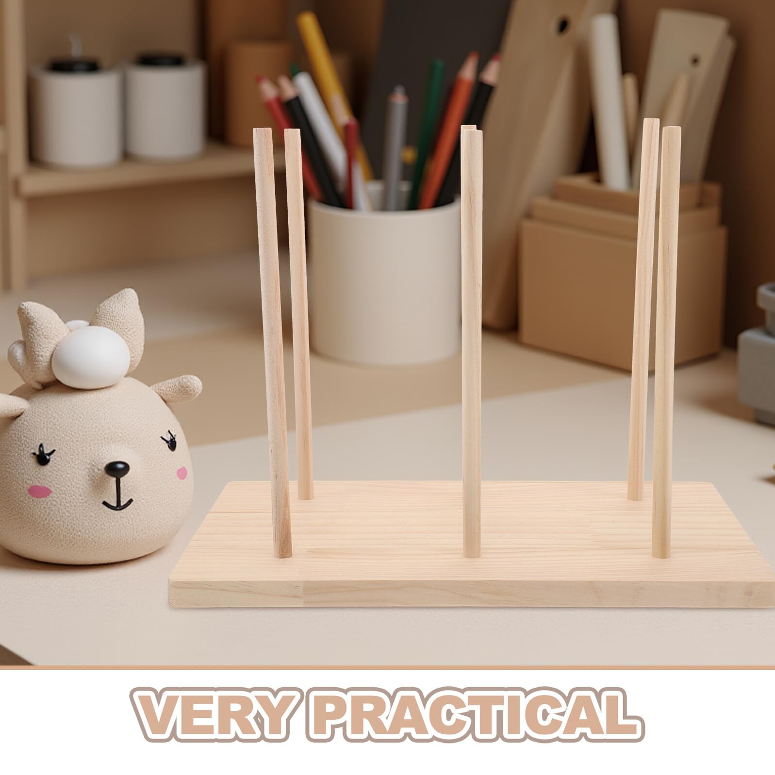 Puppenständer für Handpuppen mit Platz für 6 Fingerpuppen Stabiler und Bruchsicherer Halter für Kindergarten Klassenzimmer und Zuhause