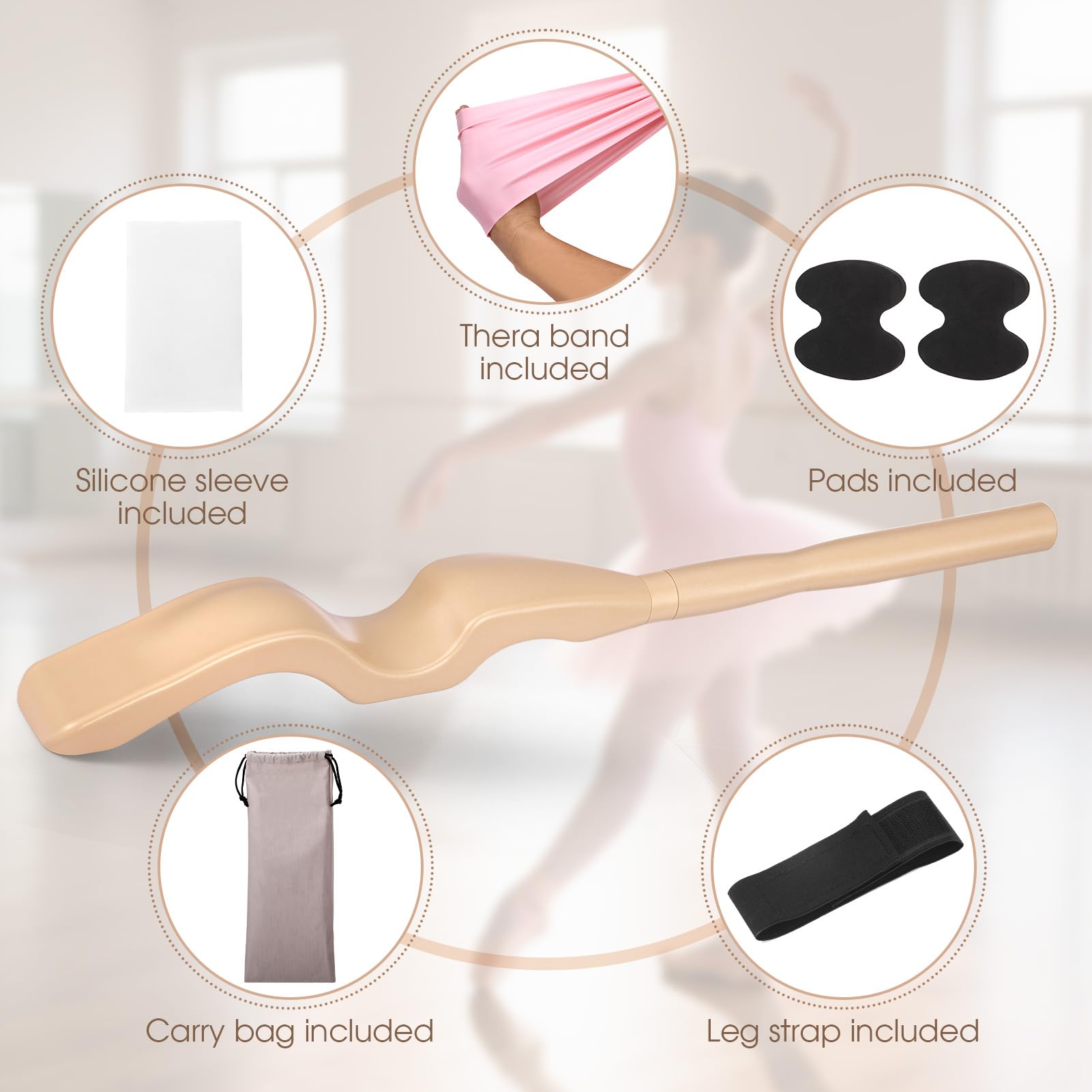 Set di barelle per piedi da balletto, in ABS, portatile, per balletto, yoga, ballerina, ginnastica