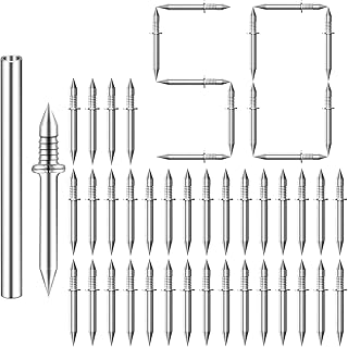 Double Headed Skirting Nails, Invisible Fasteners Hardware Nails for Wood Trim & Baseboards, Seamless Installation with 1 Sleeve Tool (50pcs)