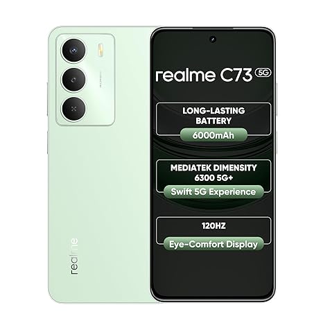 realme C73 5G Smartphone 4+128GB Jade Green, 6.67-inch Screen, 12...