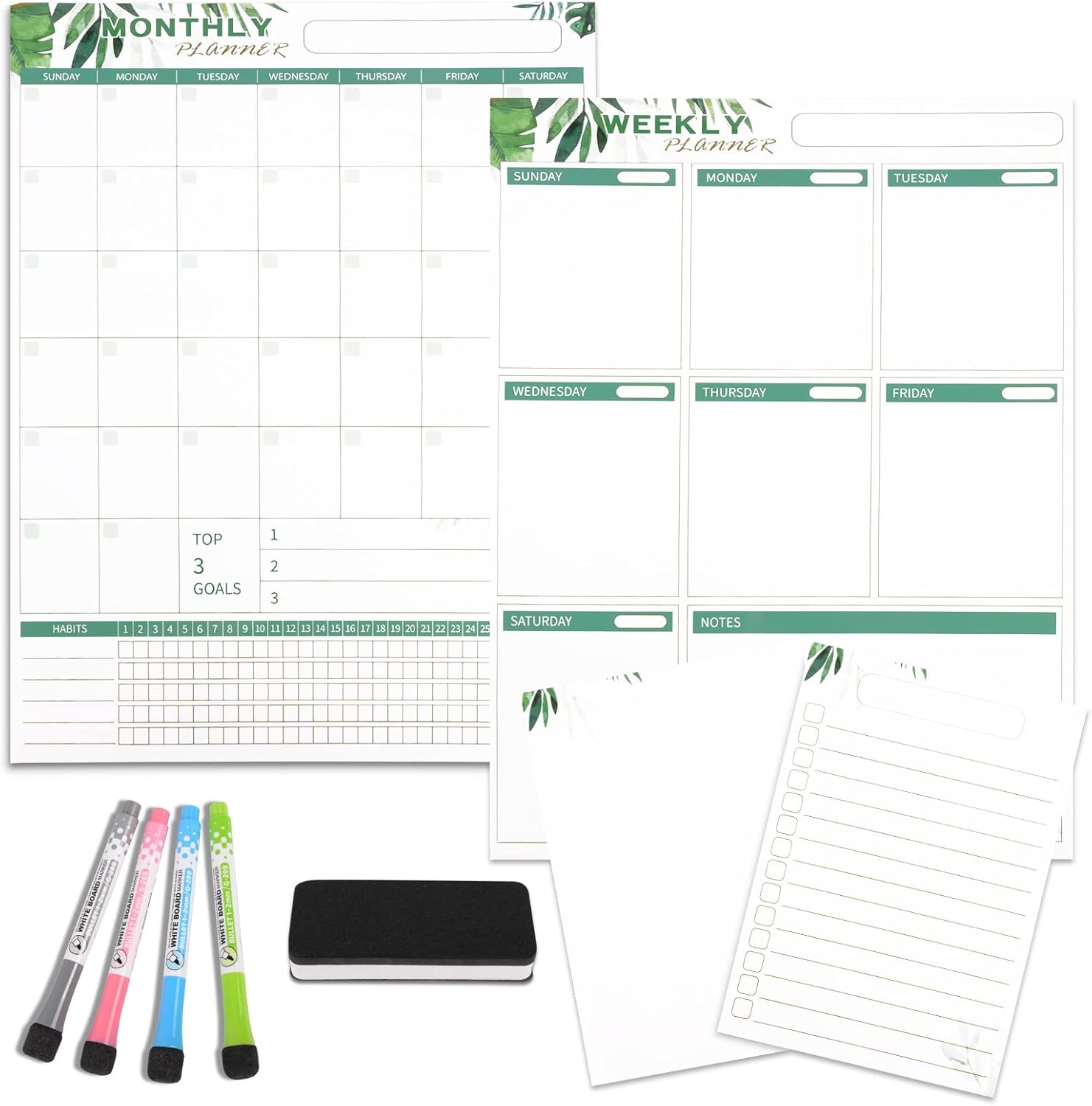 Calendario Magnético De Borrado En Seco Acrílico Para Nevera, 9 X 13 Pulgadas, Calendario