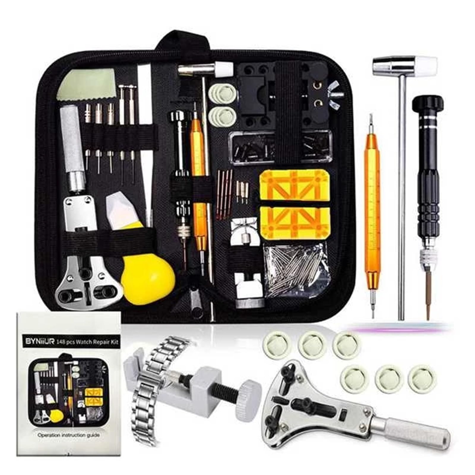 Kit de réparation de montres 150 pièces pour ouvrir les boîtiers sans rayer