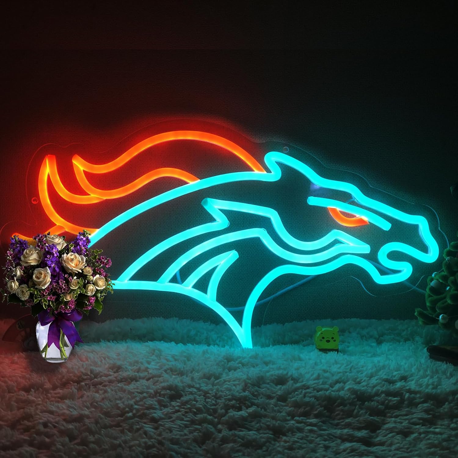 football neon sign for wall decor, Rugby team light up signs,Dimmable LED Neon Lights, football sign gifts for men sport fans Club Bar Dorm Party Game room Size:16.54 * 9.61In