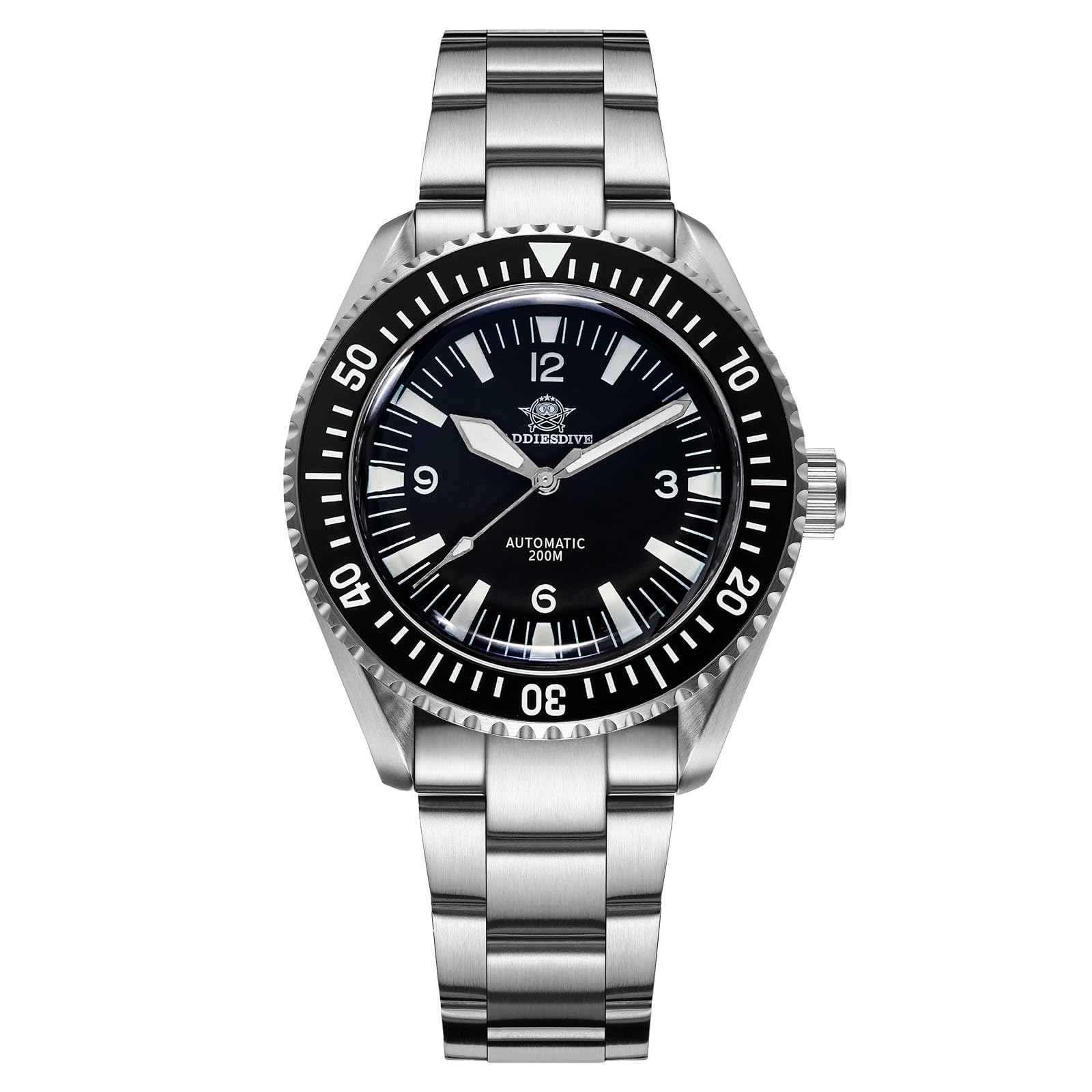 ADDIESDIVE Relojes de buceo para los hombres impermeable 200M NH35A bisel de cerámica sintética zafiro BGW9 Reloj de buceo automático