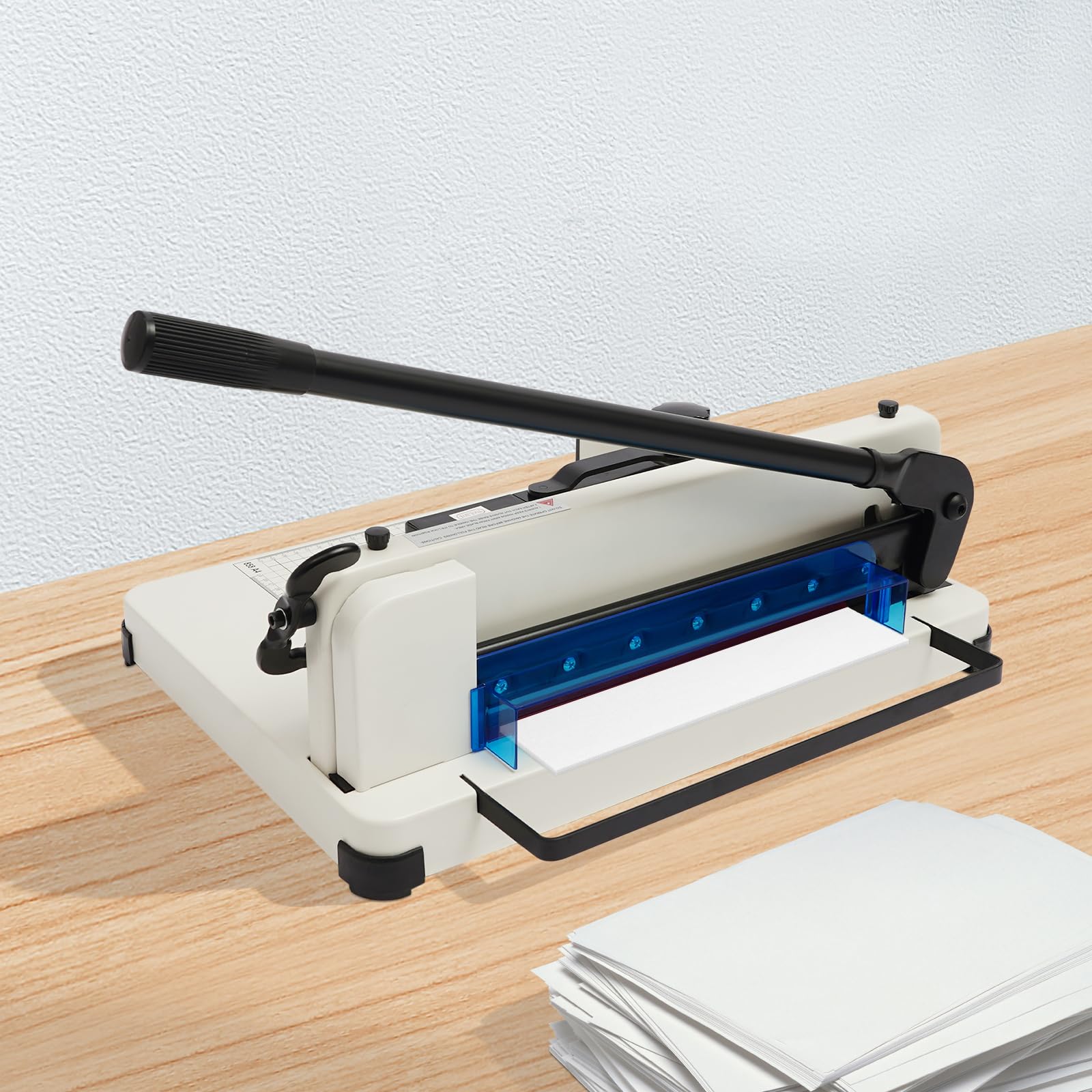Taglierina industriale a guillotina, formato A4, fino a 400 fogli, taglierina manuale a leva, per ufficio e produzione di carta, foto, pelle e tessuto, beige