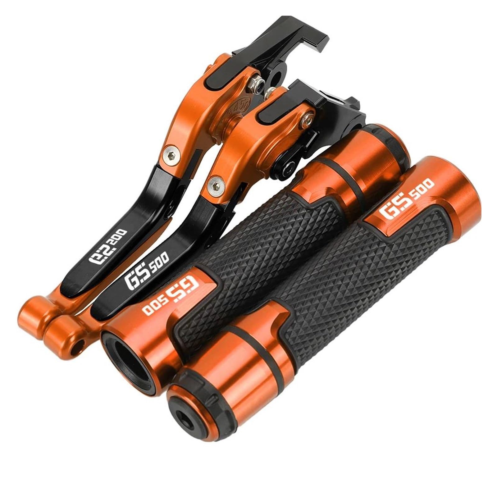 Dla SUZUKI GS500 GS 500 1989-2008 Uchwyty Motocyklowe, Uchwyty DźWigni(Orange)