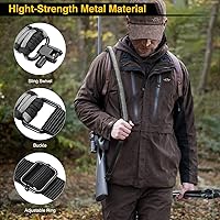 Vista 4 de CVLIFE Correa de Rifle 550 Paracord de 2 Puntos con Giratorio Tri-Lock para Caza y Exteriores