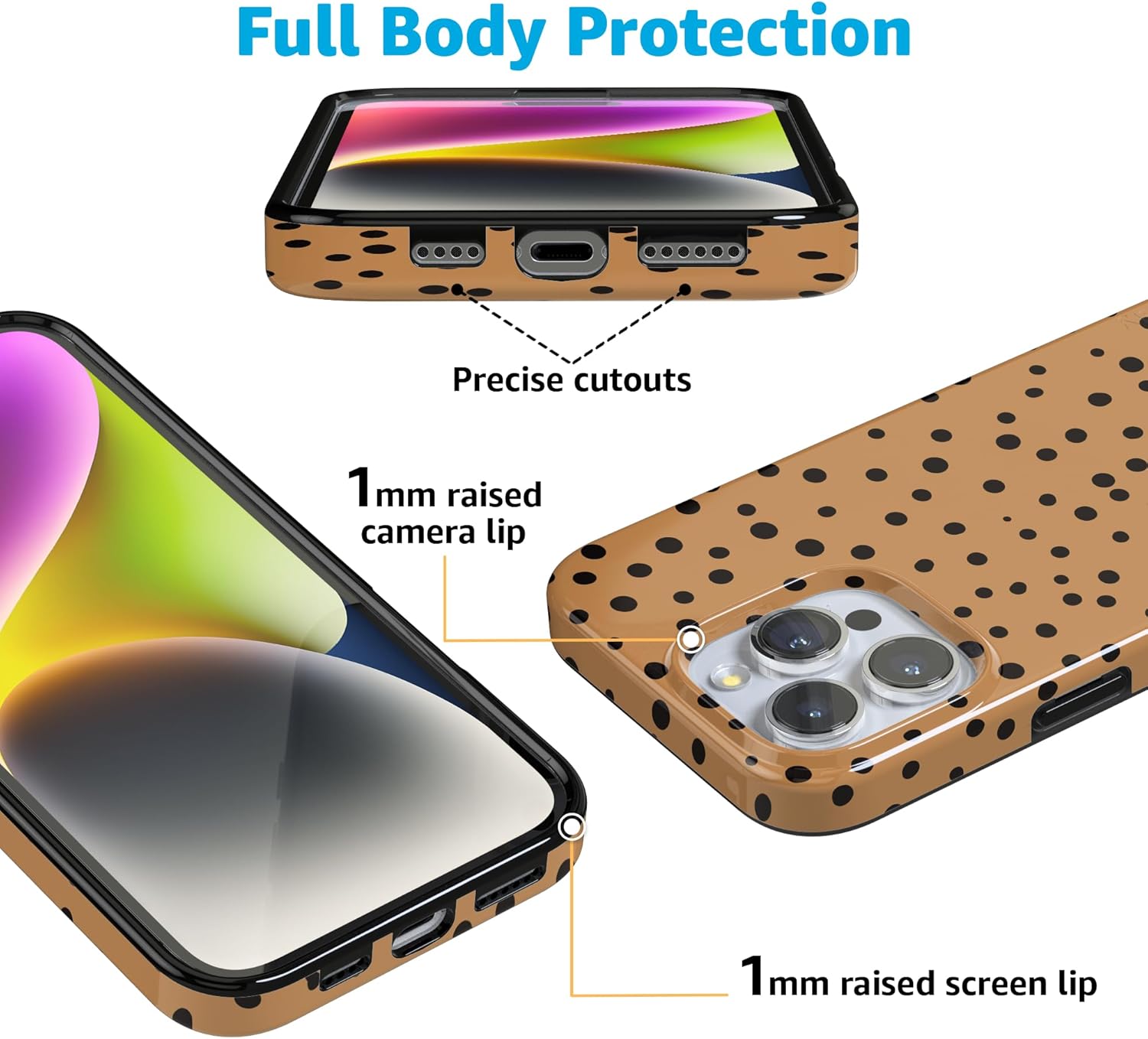 Casely iPhone 16 Pro Case | Spot On | Dotted Animal Print | Compatible with MagSafe | Classic Ultra Slim Design