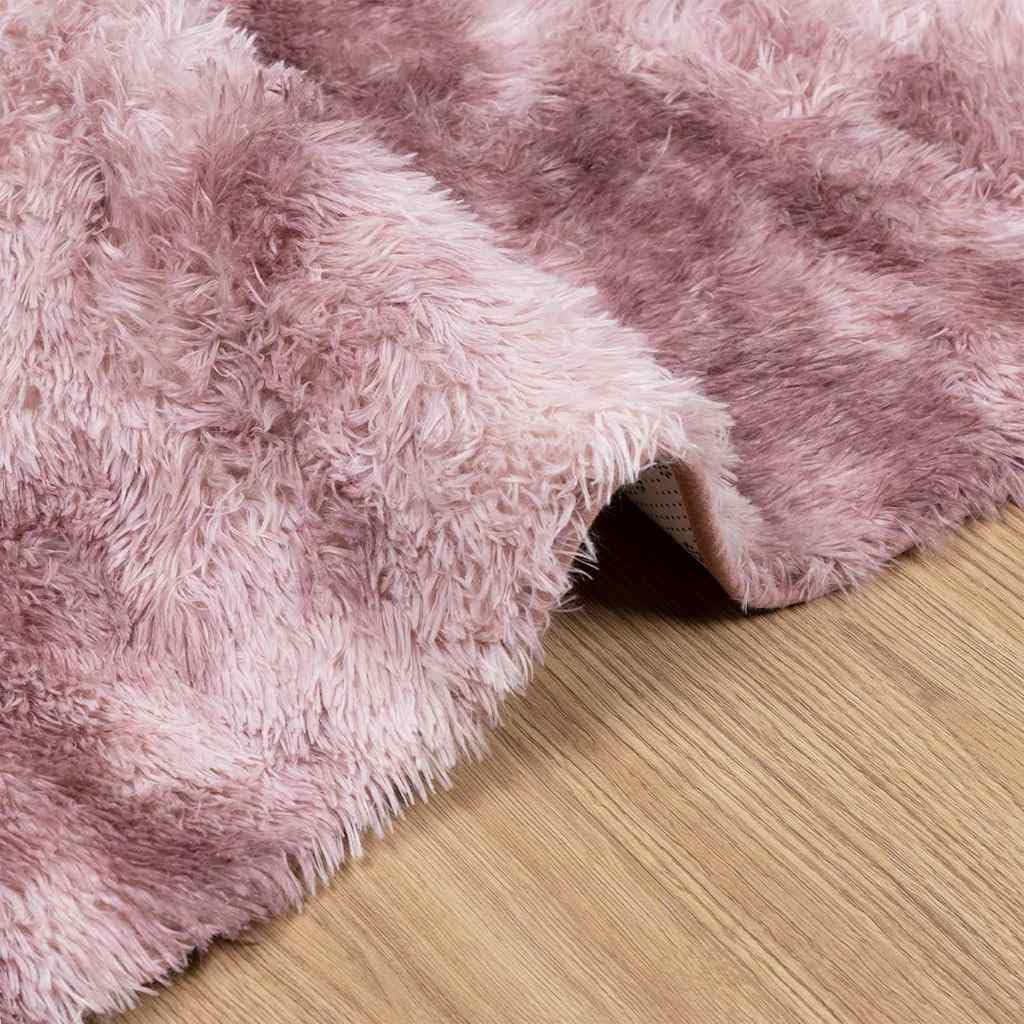 Alfombra de poliéster Shaggy de pelo alto, rosa viejo, 200 x 290 cm, robusta alfombra Shaggy para salón, dormitorio y balcón, parte inferior antideslizante, fácil de limpiar y no se arruga