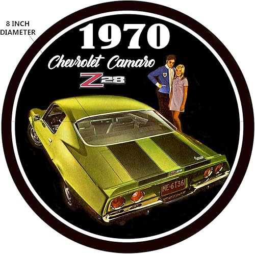 Miniatura 3 de Cartel de metal vintage de reproducción de cartel de gas de la fraternidad, cartel redondo de metal para garaje y hogar, 8 pulgadas de diámetro,