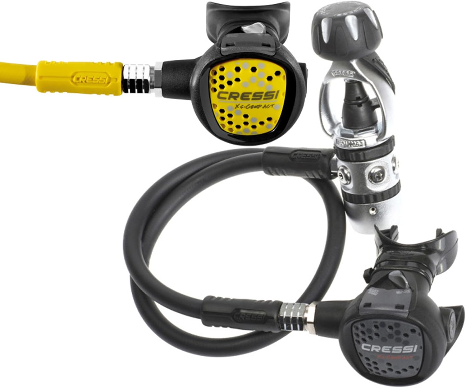 Cressi Start Scuba Diving Gear Package Complete with Start 2.0 BCD - Donatello C2 Dive Computer - AC2 Compact Regulator Set Fully Assembled, Medium