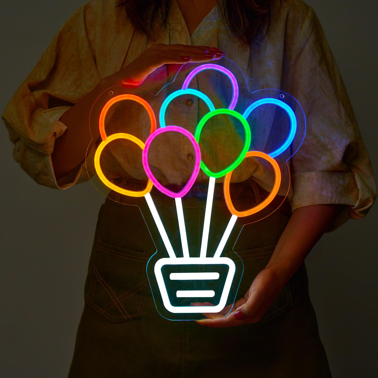 Amazon.com: Balloon Neon Sign for Wall Decor Cute Birthday Gifts for Girls  Boys Colorful Hot Air Balloon Decorations Baby Room LED Balloon Lights for  ...