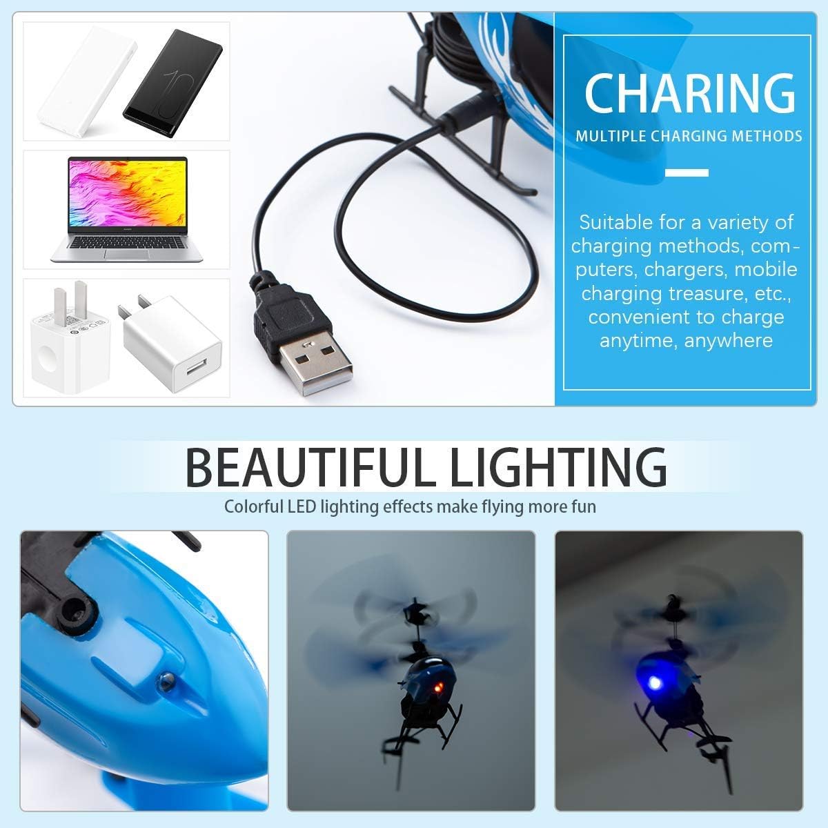 Rechargeable Hand Sensor Flying Helicopter