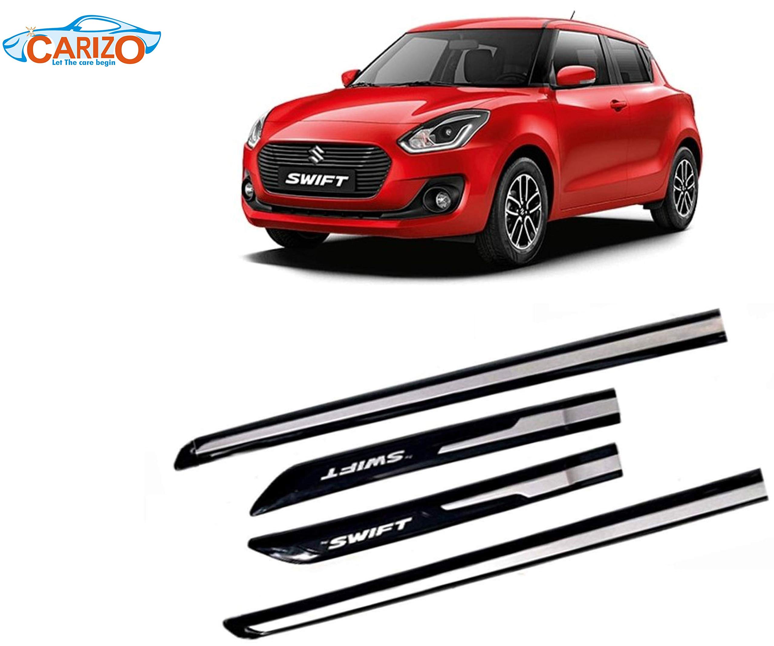 CARIZO Protective Door Side Beading/Moulding (Set of 4) for Maurti Suzuki Swift (2018-2021)