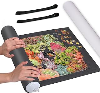 Jigsaw Puzzle Board Mat Roll Up 1500 1000 Pieces Large Foldable Folding Felt for Puzzles Sorting Saver Holder Mats Accessories Organizers Storage Roll-Up Pad Sort Keeper Table Frame Kids Adults Gifts