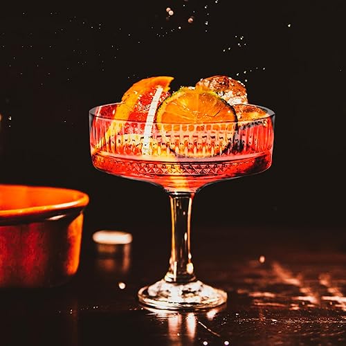Miniatura 4 de Juego de 4 vasos de Martini de 6 onzas, vasos de cóctel clásicos para beber en bar, cócteles, vino, champán, postre, fruta