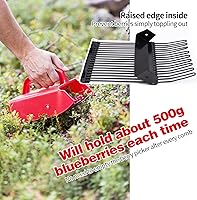 Vista 4 de Paquete de 1/2/4 Recogedor de Bayas, con Peine Metálico y Mango Ergonómico para Recoger Bayas con Mayor Facilidad