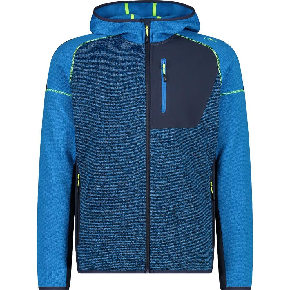 CMP - Man Jacket Fix Hood, River-B. Blue, 56