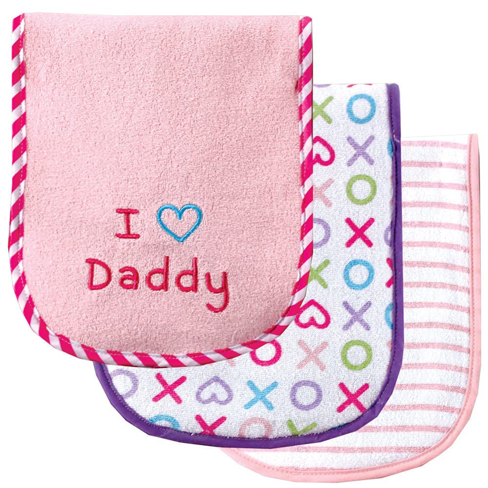 Luvable Friends 3 Count I Love Mommy and Daddy Baby Burp Cloths-image-25