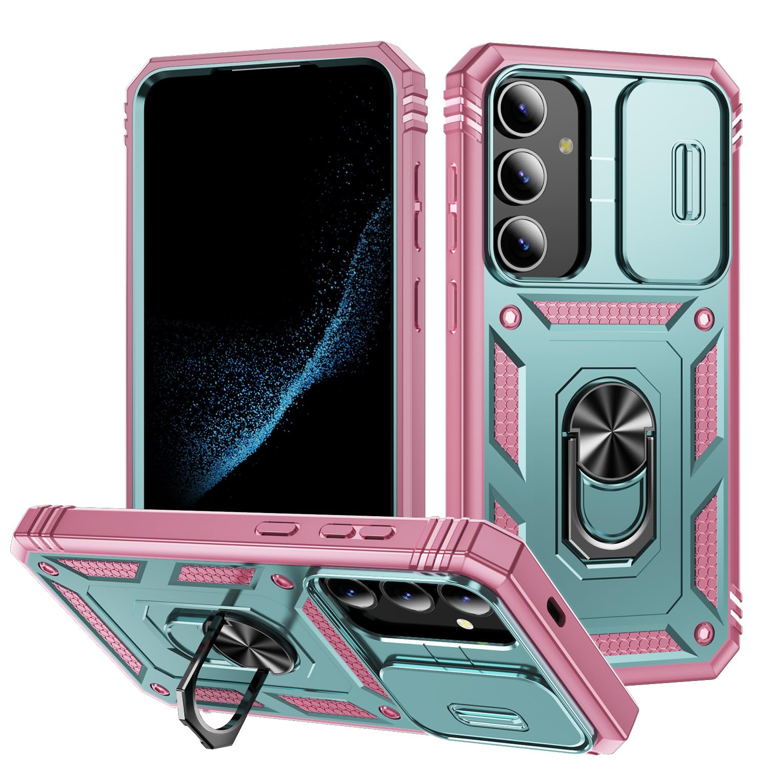 Coque pour Galaxy S25 béquille protégeant la lentille des chocs - 7