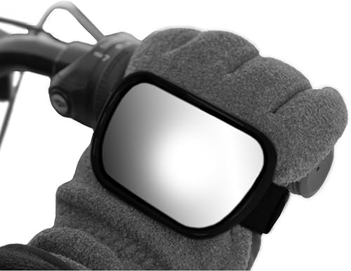 Ken Sean 97013 3 1/2 x 2 1/4" Tamaño de mano Negro Moto de Nieve/Motocicleta/ATV/UTV Espejo