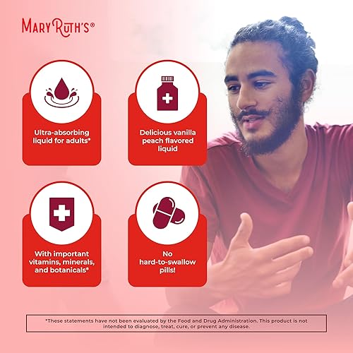 Miniatura 7 de MaryRuth Organics Multivitamínico para hombres | USDA Organic | Multivitamínico liposomal sin azúcar para hombre | Vitaminas líquidas para hombres |