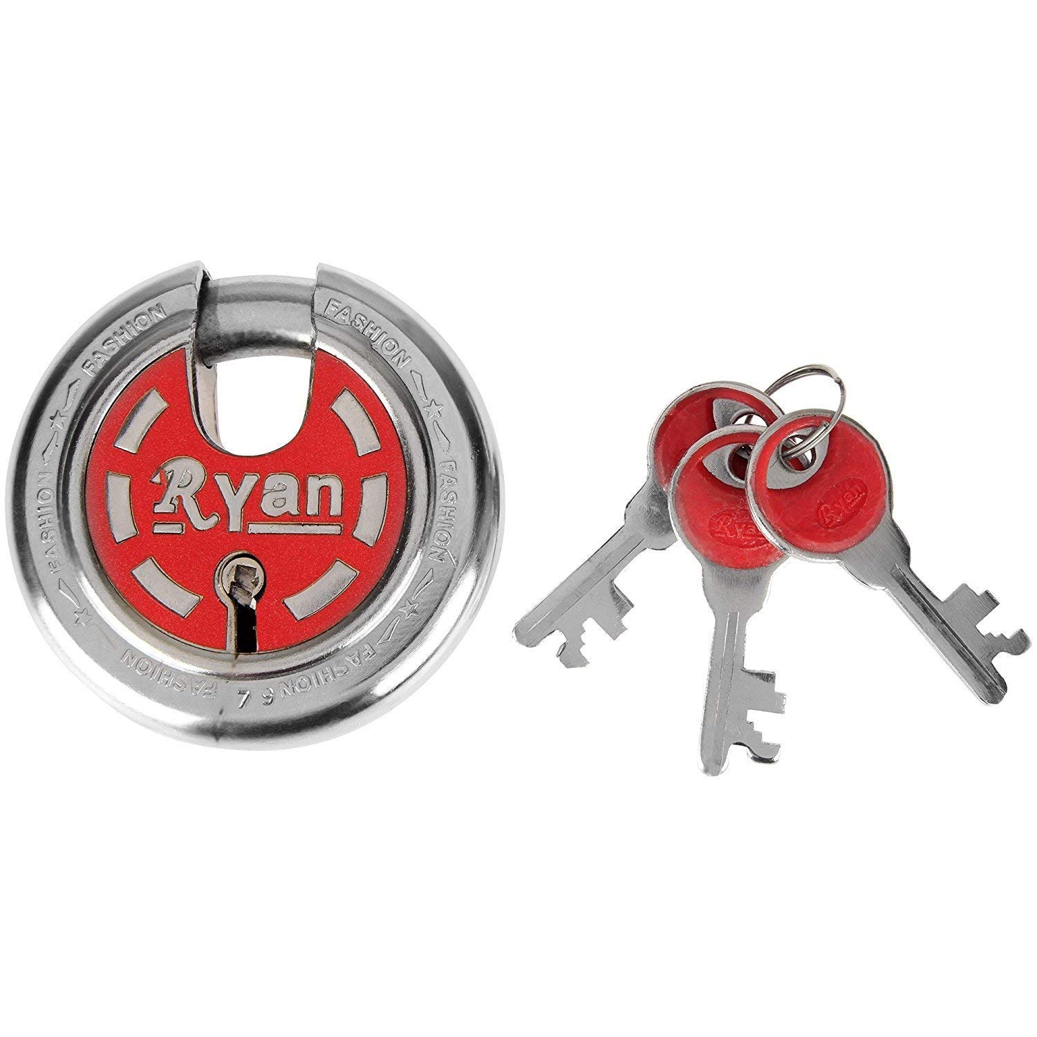 Ryan Fashion KRF_75 7 Levers 75mm Stainless Steel Disc Lock with 3 Keys
