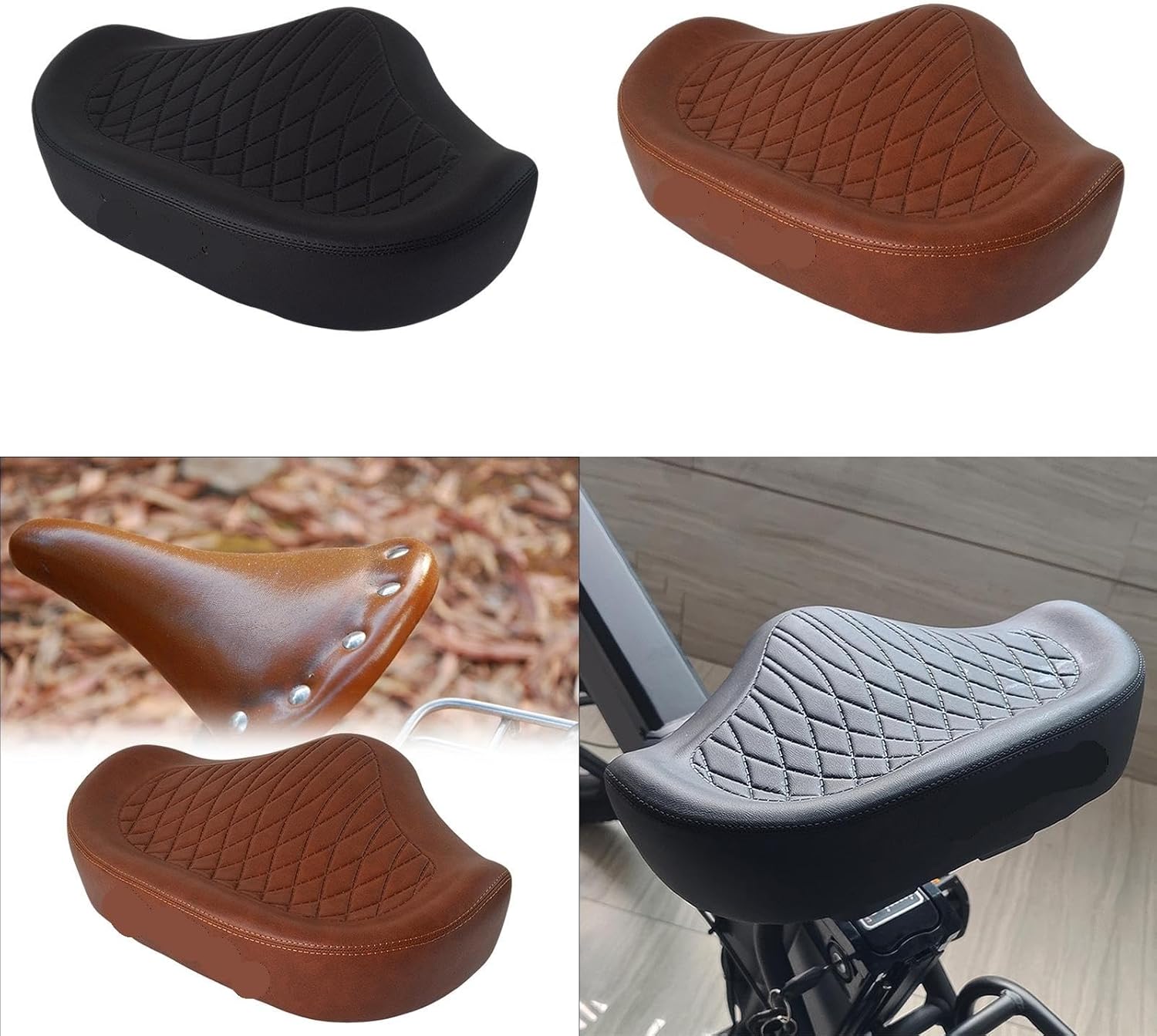 Bike Saddle Shockproof Wide Classic Comfortable Gift Waterproof Bicycle Saddle Bike Seat Cushion for Mountain Bikes Sports