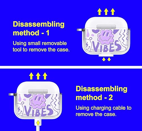 Miniatura 147 de MOSNOVO Funda protectora transparente para AirPods Pro 3, con anillo de metal duro de lujo de doble capa a prueba de golpes, diseñado para AirPods